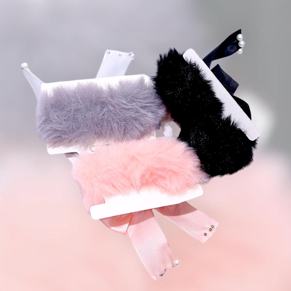 Hair Ponies Set of 3 with Butterfly & Pearl Accents