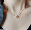 Golden Heart Necklace for Girls Daily Wear