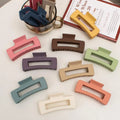 Multicolor ABS Hair Clips 6 Pack Matte Finish