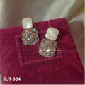 Marble Crystal Korean Earrings PJT-984 for Women