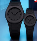 Couple Watches Black Carbon Fiber Unisex