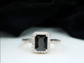 Black onyx Ring with Diamond Set for Women
