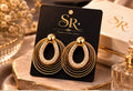 Luxury Gold Crystal Hoop Earrings for Woman