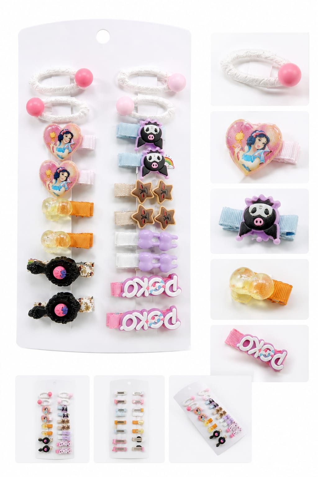 16 PCS Cute Cartoon Girls Hair Clips Set