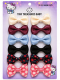 12 PCS Baby Girls Satin Bow Hair Clip Set