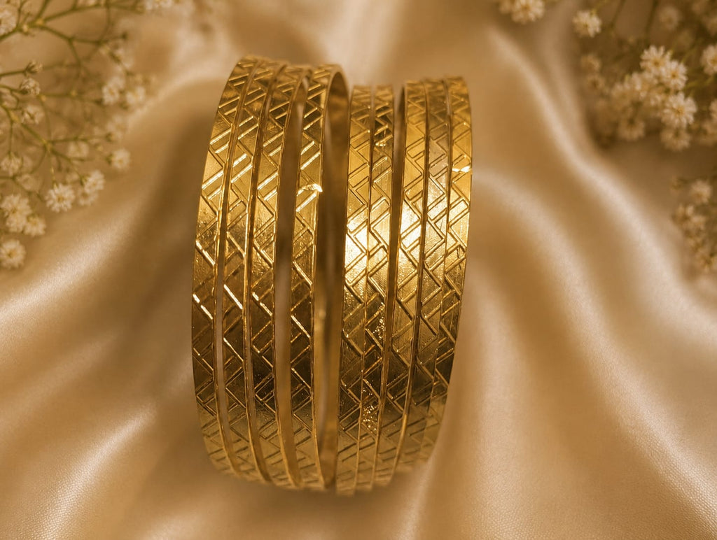 Luxury Gold Bangles Set for Women