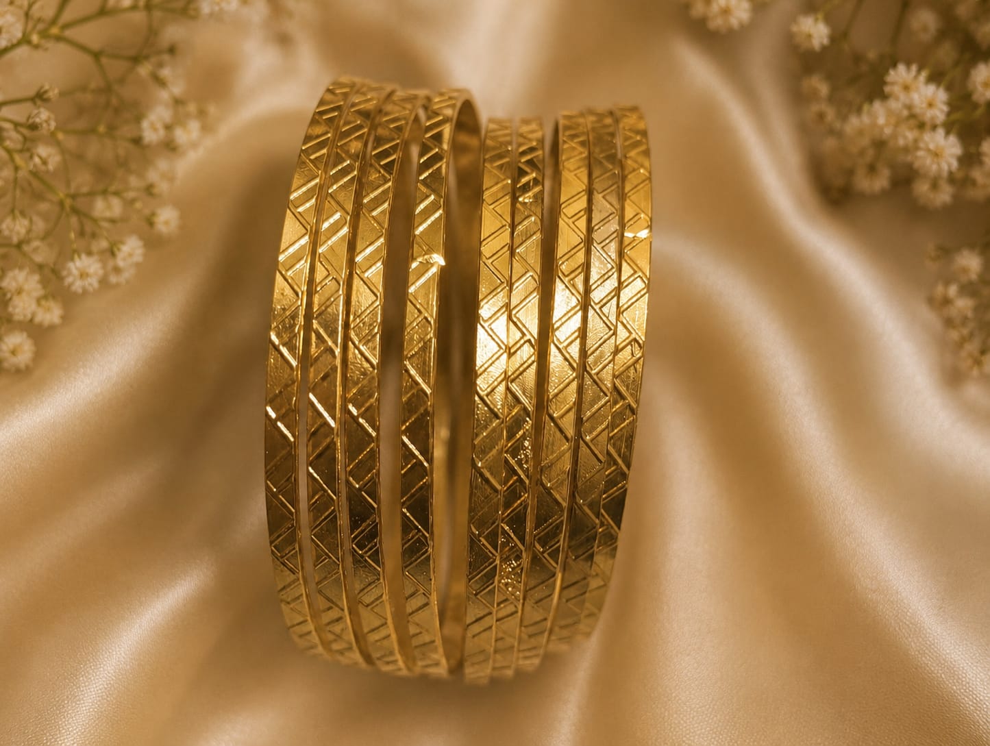 Luxury Gold Bangles Set for Women