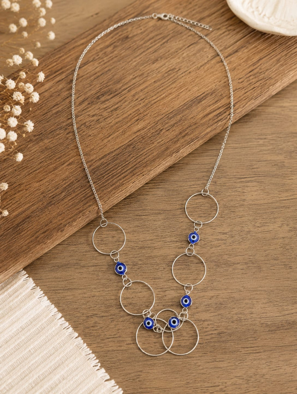 Adjustable Evil Eye Chain Necklace
