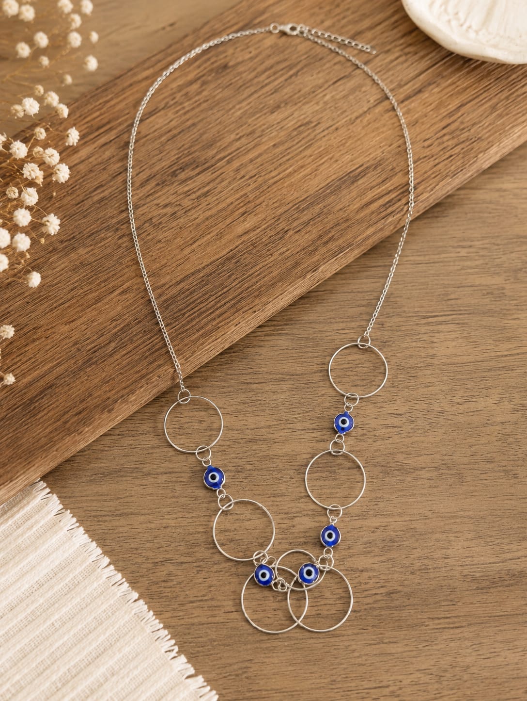 Adjustable Evil Eye Chain Necklace