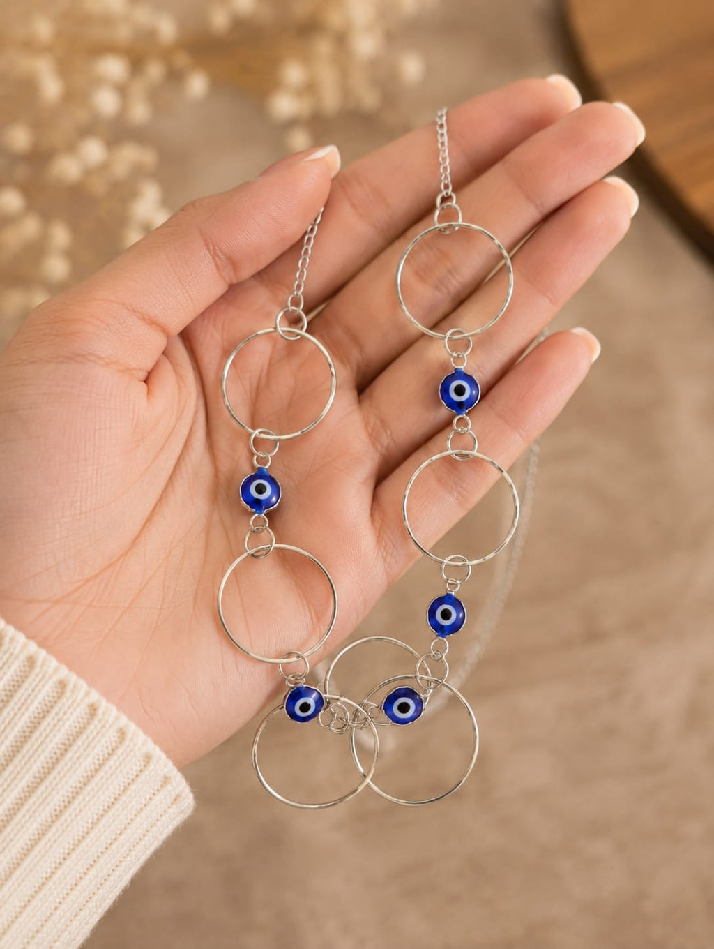 Adjustable Evil Eye Chain Necklace