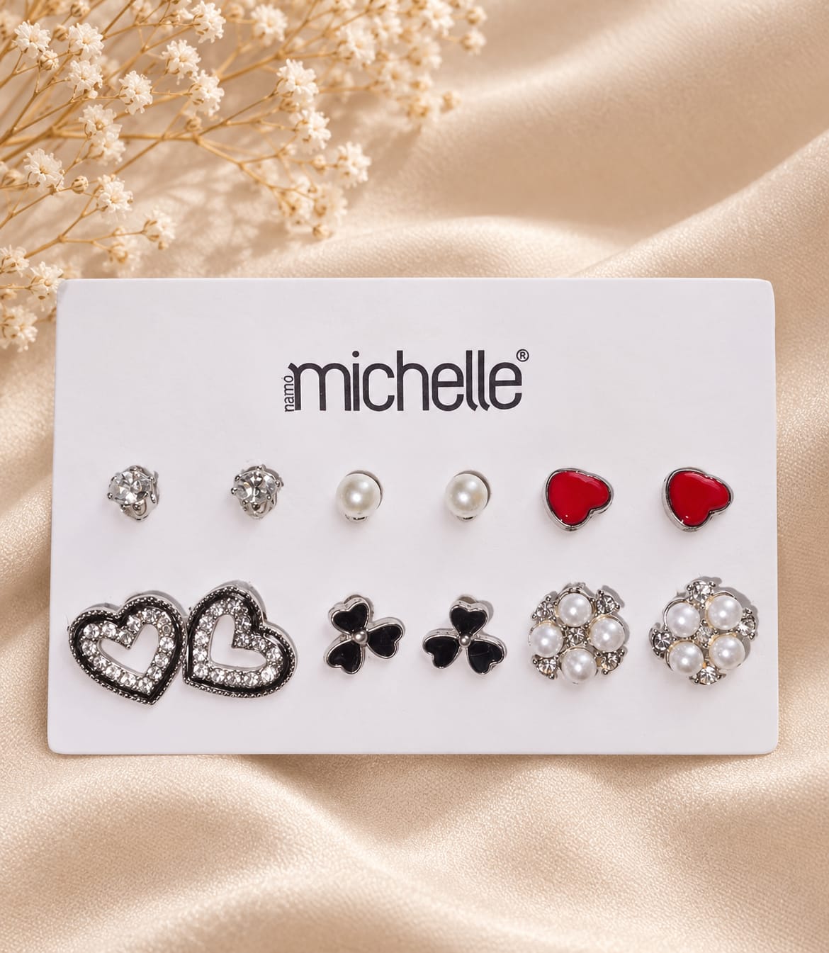 6 Pairs Fashion Earrings Combo