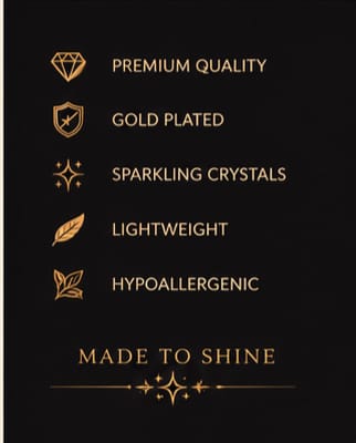 Luxury Gold Crystal Hoop Earrings for Woman