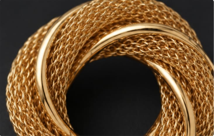 Luxury Gold Twist Stud Earrings